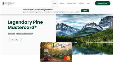 legendary pine mastercard login online